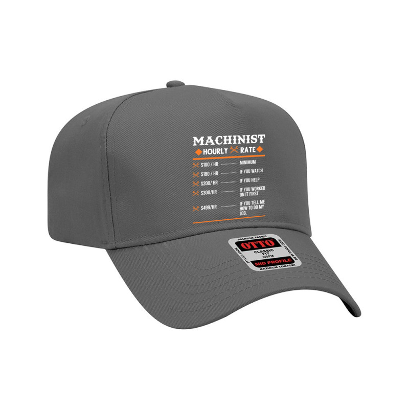 Machinist Hourly Rate Machining Adjustable Baseball Cap by cm-arts | Artistshot