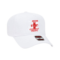 Proud Mom Of A Combat Medic Distressed Flag Pullover Hoodie Adjustable Baseball Cap | Artistshot