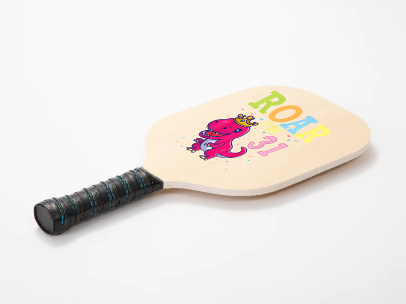 King Dinosaur Dance Happy My Birthday Roar I'm 31 Years Old Pickleball Paddle | Artistshot