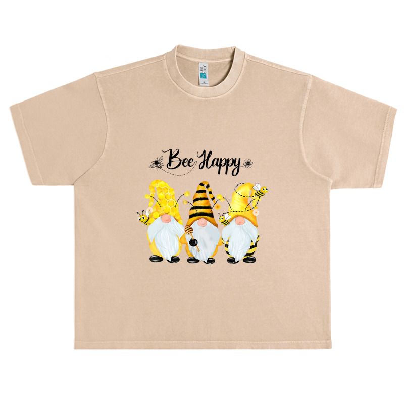 Bee Happy Bee Gnome Spring Urban Heavy T-shirt | Artistshot