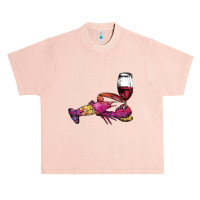 Crustaceancore Lobster With Wine Glass Urban Heavy T-shirt | Artistshot