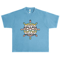 Ship Wheel Green Striped Urban Heavy T-shirt | Artistshot