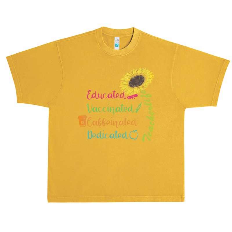 Educated Vaccinated Caffeinated Dedicat T  Shirt Educated Vaccinated C Urban Heavy T-shirt by pintailminnow | Artistshot