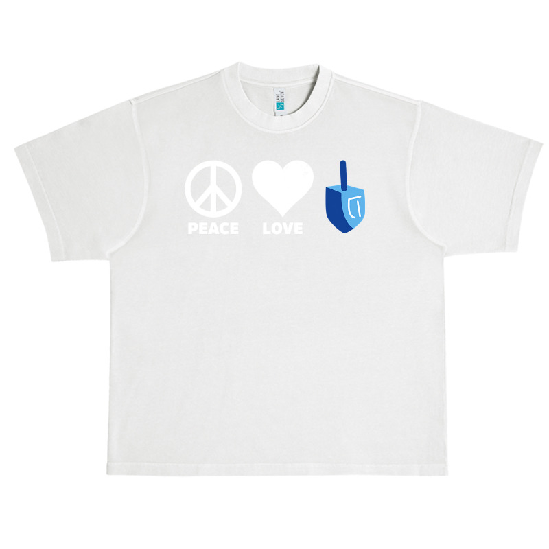 Peace Love Dreidel Hanukkah Jewish Holiday Chanukah Urban Heavy T-shirt | Artistshot