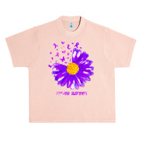 Butterfly Purple Ribbon Sunflower Overdose Awareness T Shir Urban Heavy T-shirt | Artistshot