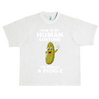 Funny This Is My Human Costume I M Really A Pickle Halloween Urban Heavy T-shirt | Artistshot