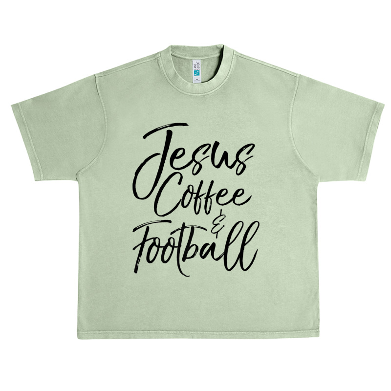 Christian Game Day Quote Jesus Coffee & Football Urban Heavy T-shirt | Artistshot