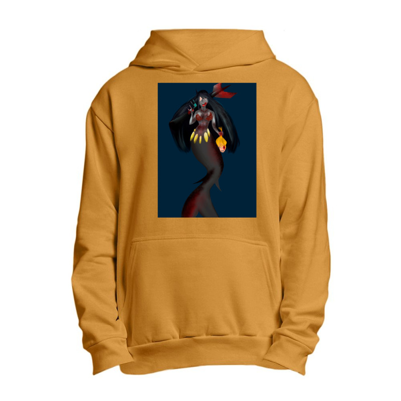 Killer Mermaid Long Urban Pullover Hoodie by DEMARCOBLACK | Artistshot