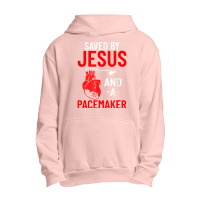 Saved By Jesus And A Pacemaker Heart Disease Awareness Funny T Shirt Urban Pullover Hoodie | Artistshot