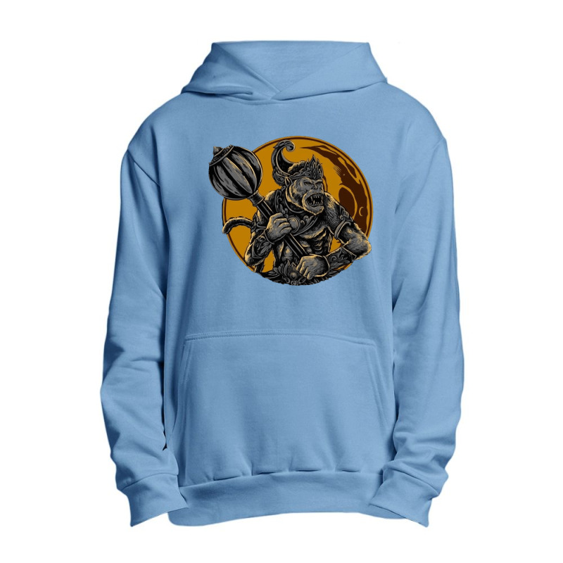 Monkey Warrior God, Monkey Warrior God Art, Monkey Warrior God Vintage Urban Pullover Hoodie | Artistshot