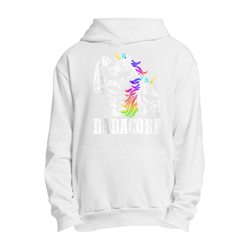 Manly Unicorn Muscle Dad And Daughter Dadacorn Fathers Day Tank Top Urban Pullover Hoodie | Artistshot