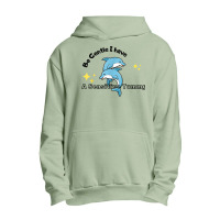 Be Gentle I Have A Sensitive Tummy   Funny Dolphins Urban Pullover Hoodie | Artistshot