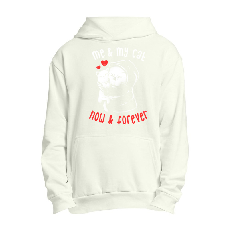 Me And My Cat Now And Forever -  Cute Kitty Skull Gift Urban Pullover Hoodie | Artistshot