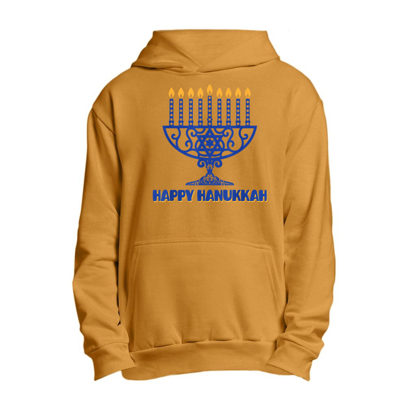 Menorah Happy Hanukkah Chanukah Jewish Holiday Menorah T Shirt Urban Pullover Hoodie | Artistshot