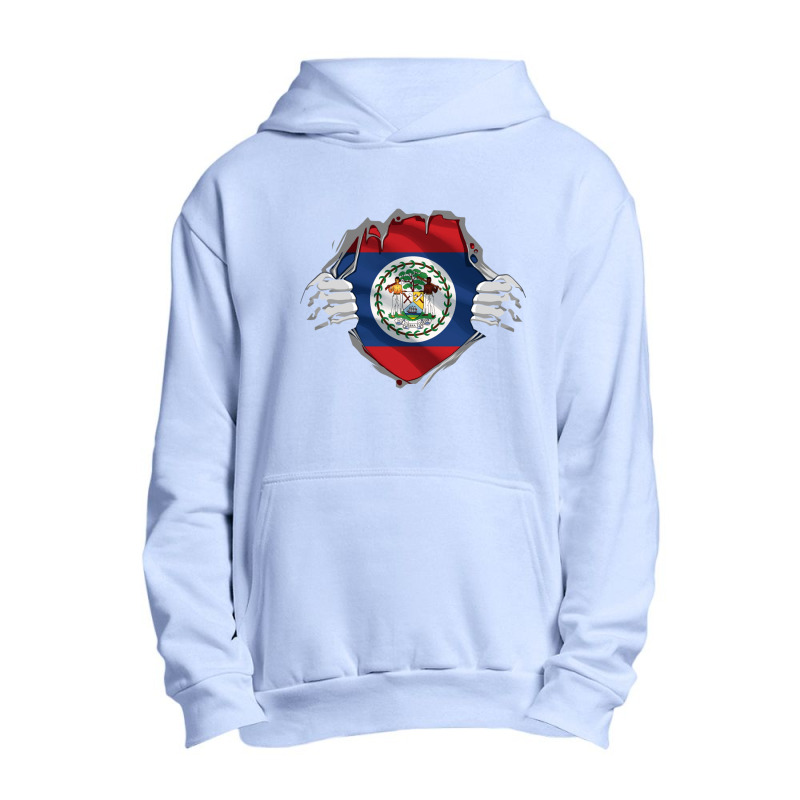 Super Belizean Heritage Proud Belize Roots Flag Pullover Hoodie Urban Pullover Hoodie | Artistshot