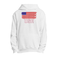 Usa Women Men Kids Patriotic American Flag July 4th Urban Pullover Hoodie | Artistshot