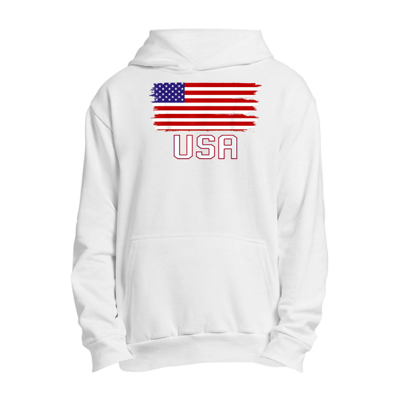 Usa Women Men Kids Patriotic American Flag July 4th Urban Pullover Hoodie | Artistshot