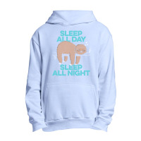 Sleep All Day Sleep All Night Urban Pullover Hoodie | Artistshot