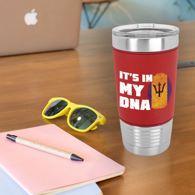 It's In My Dna Barbados Flag Fingerprint Men Women Leatherette Tumbler by Outpost | Artistshot