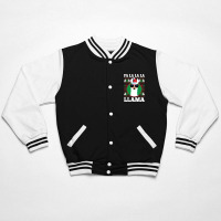 Fa La La Llama Ugly Christmas Long Sleeve Shirt Bomber Jacket | Artistshot