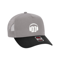 Dj With Headphones T Shirt Mesh Back Trucker Hat | Artistshot