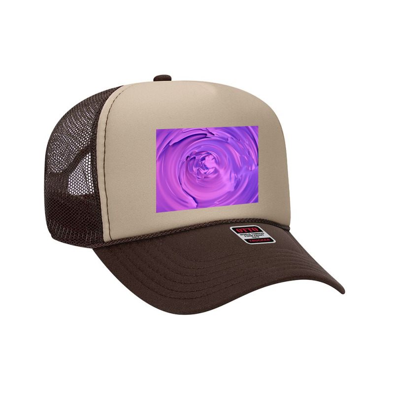 3d Illustration Hypnotic Pattern Abstract Purple Foam Trucker Hat by Norman B | Artistshot