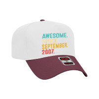 Awesome Since September 2007 15th Bday Gift 15 Year Old Boy Adjustable Baseball Cap | Artistshot