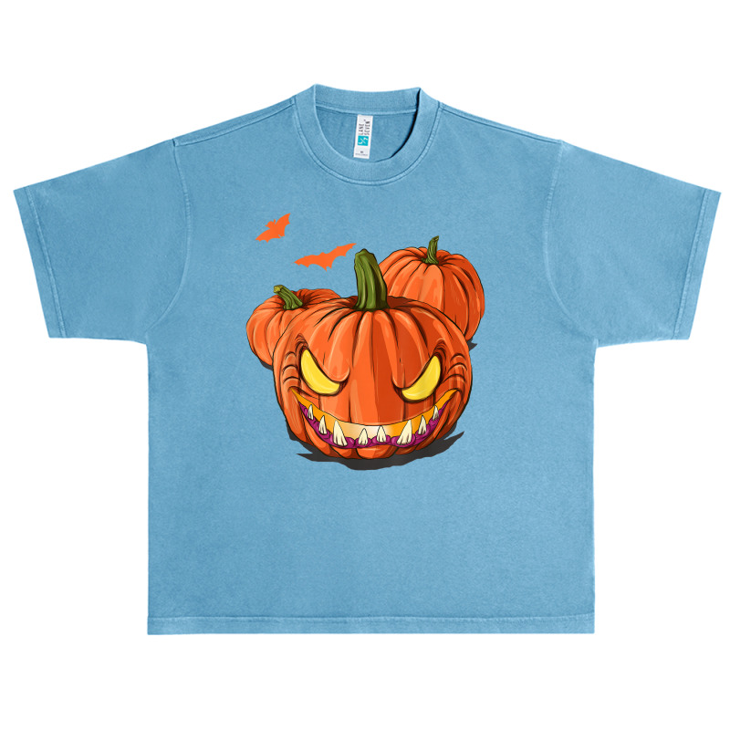 Scary Flying Bats Jack O Lantern Spooky Halloween Pumpkin Urban Heavy T-shirt | Artistshot