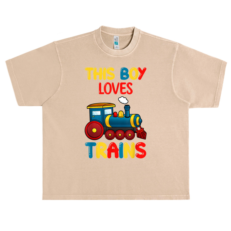 This Boy Loves Trains Locomotives And Wagon! Kid Boys Train T Shirt Urban Heavy T-shirt by cm-arts | Artistshot