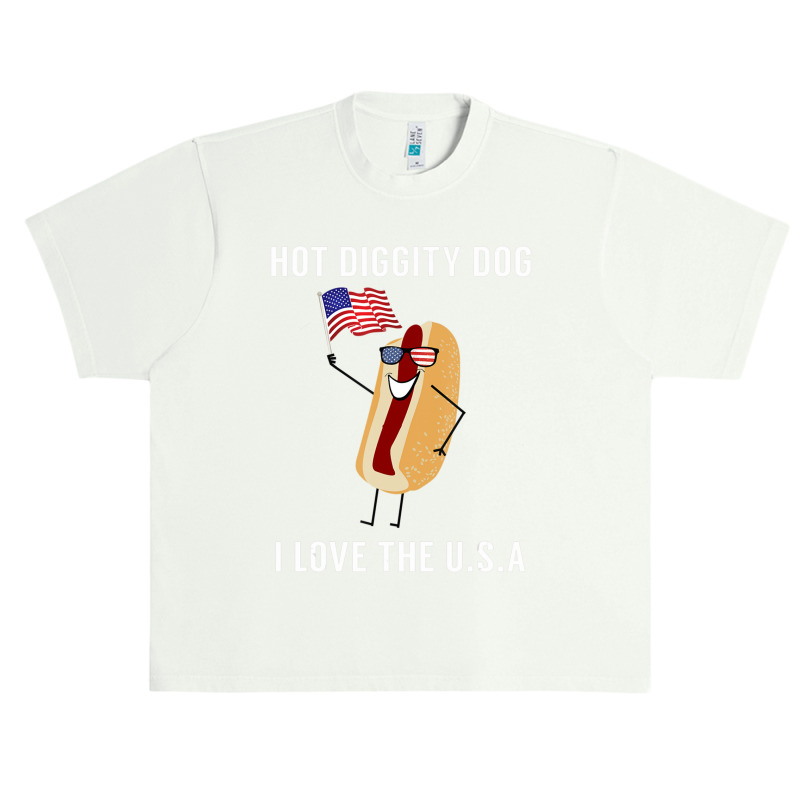 Hot Diggity Dog I Love Usa Fourth Of July Urban Heavy T-shirt by Konlasa6638 | Artistshot