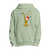 Saxophone Chrismas Tree, Merry Christmas Saxophone, Saxophone Chrismas Urban Pullover Hoodie | Artistshot