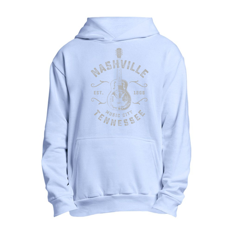 Nashville Music City Usa Vintage Urban Pullover Hoodie | Artistshot