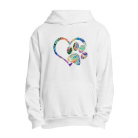 Animal Rescue Dog Paw Print Tie Dye Rainbow Dog Love Urban Pullover Hoodie | Artistshot