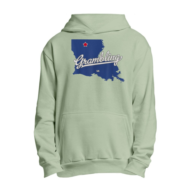 Grambling Louisiana La Map T Shirt Urban Pullover Hoodie | Artistshot