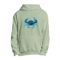 Aqua Colored Crab Urban Pullover Hoodie | Artistshot