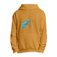 Aqua Colored Prawn Urban Pullover Hoodie | Artistshot