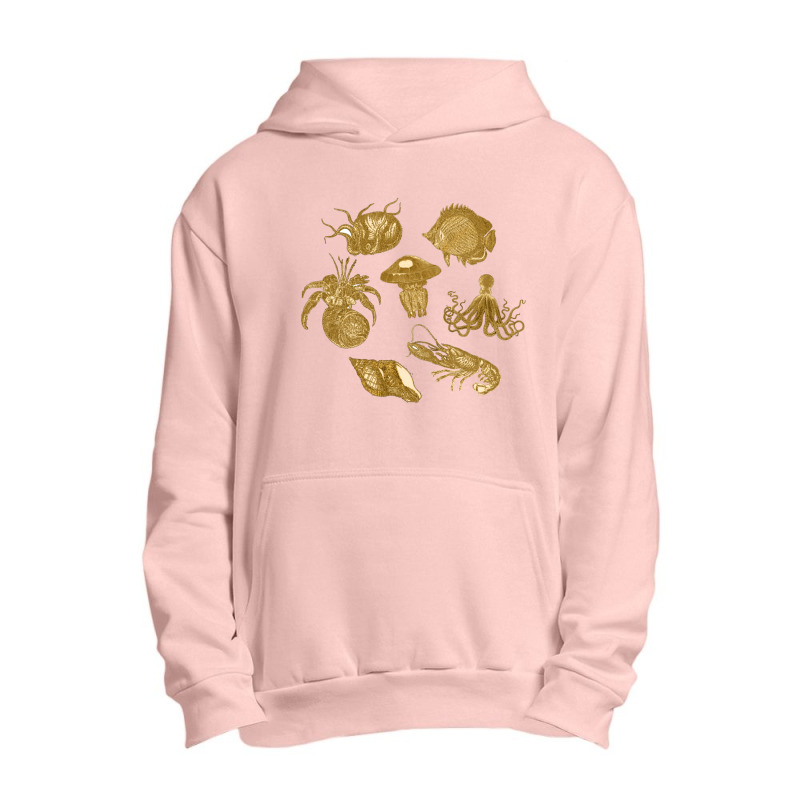 Golden Crustaceancore Urban Pullover Hoodie | Artistshot