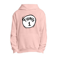 Dr. Seuss Thing 1 Emblem Red Urban Pullover Hoodie | Artistshot