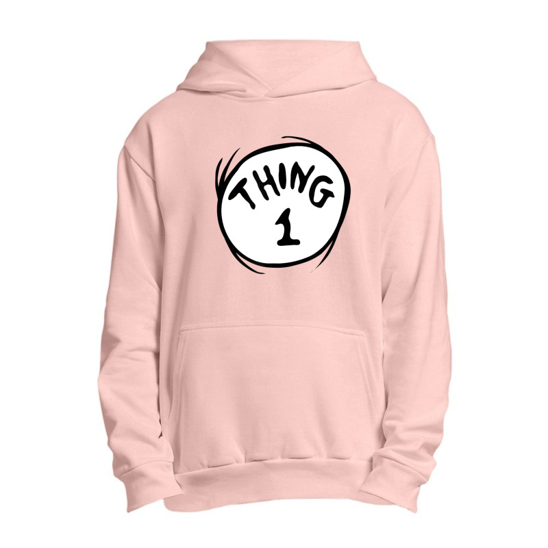 Dr. Seuss Thing 1 Emblem Red Urban Pullover Hoodie | Artistshot