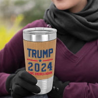 Trump 2024   Save America Again   Pro Trump Leatherette Tumbler | Artistshot