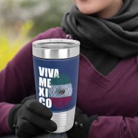 Viva Mexico, It's In My Dna Mexican Fingerprint Independance T Shirt Leatherette Tumbler | Artistshot