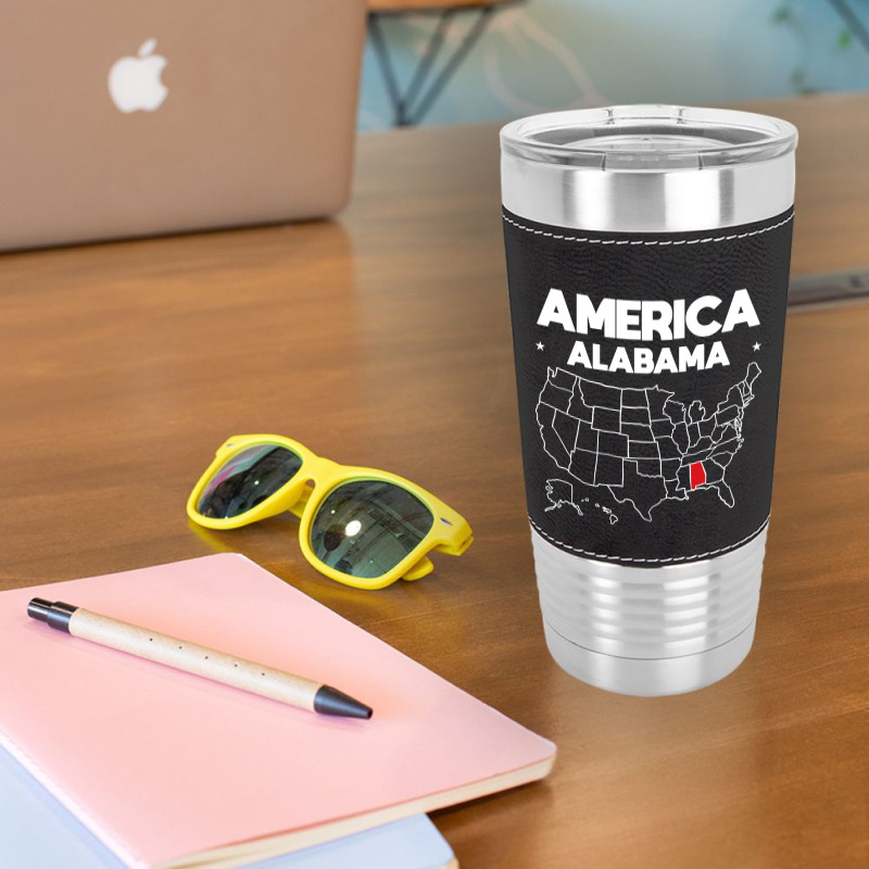 Usa Alabama, Usa Alabama Vintage, Usa Alabama Art, Usa Alabama Paintin Leatherette Tumbler | Artistshot