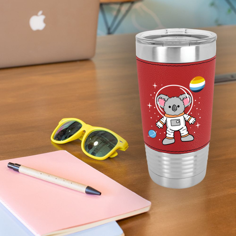 Koala Astronaut Aroace Pride Leatherette Tumbler | Artistshot