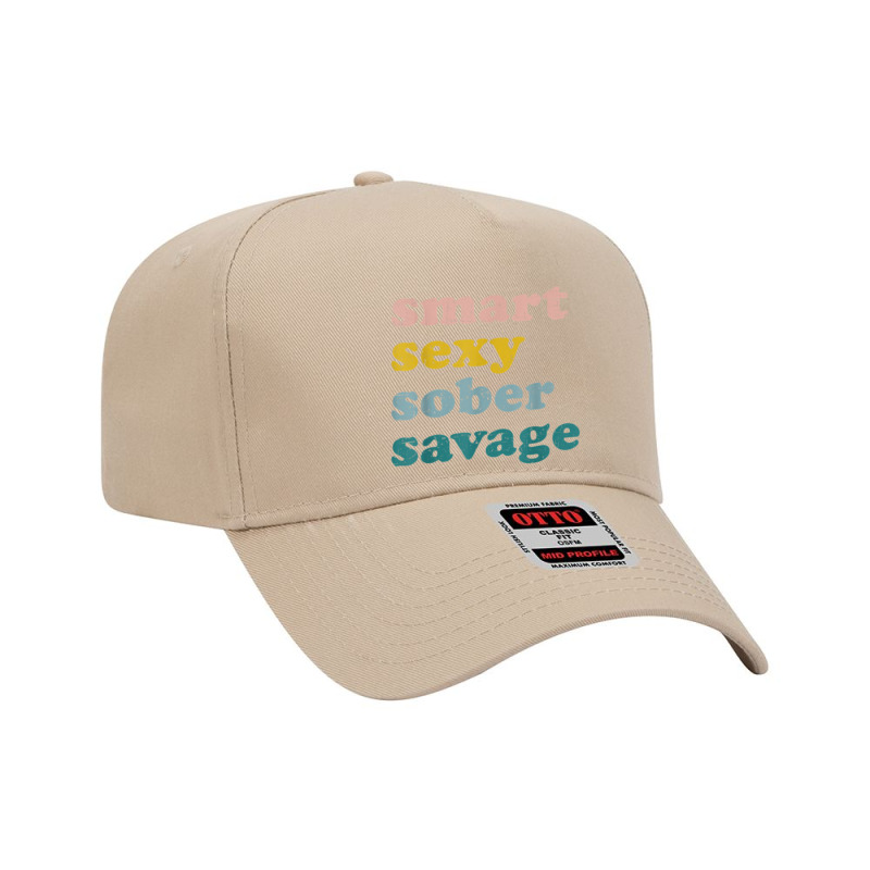 Retro Vintage Smart Sexy Sober Savage Recovery Adjustable Baseball Cap | Artistshot