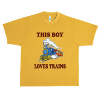 This Boy Loves Trains Gift Train Wagon Lover Urban Heavy T-shirt | Artistshot