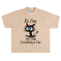 It's Fine I'm Fine Everything Is Fine Funny Cat Urban Heavy T-shirt | Artistshot