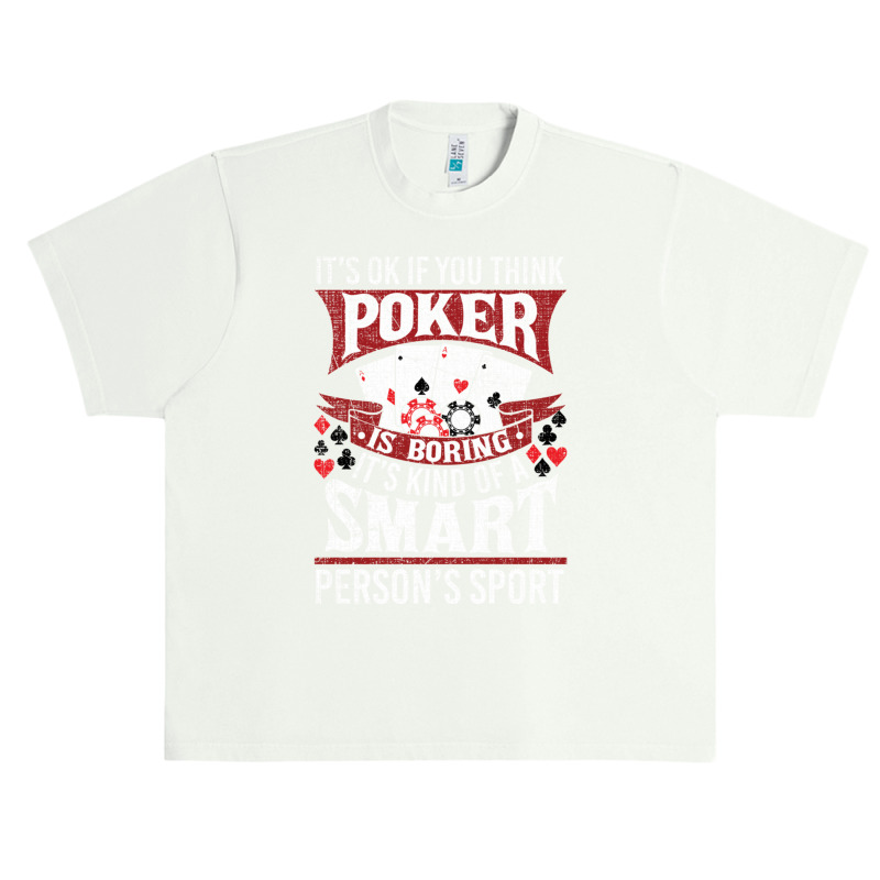 Funny Poker Smart Sport Distressed Texas Hold Em Card Game Pullover Ho Urban Heavy T-shirt by cm-arts | Artistshot