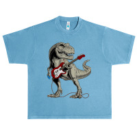 Guitar Dinosaur Playing Guitar Urban Heavy T-shirt | Artistshot