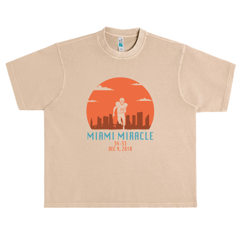 Miami Miracle Funny Football Dolphins Urban Heavy T-shirt | Artistshot