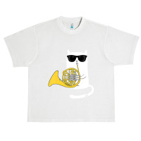 Jazz Cat Playing French Horn Cool Smooth Urban Heavy T-shirt | Artistshot